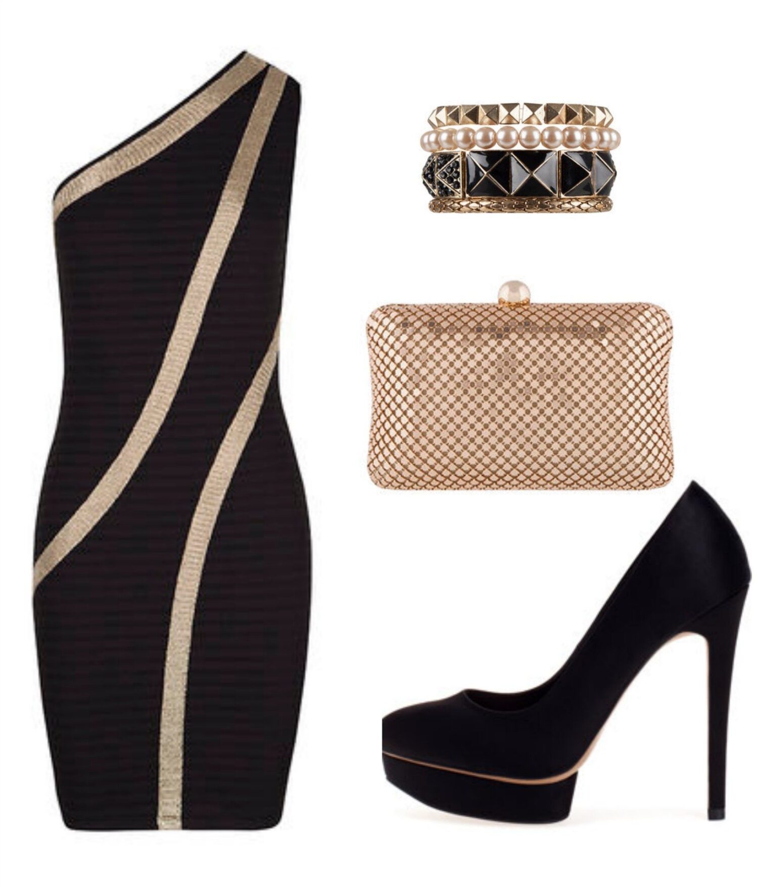 Look de Invitada en Negro y Dorado - Diario de una Novia